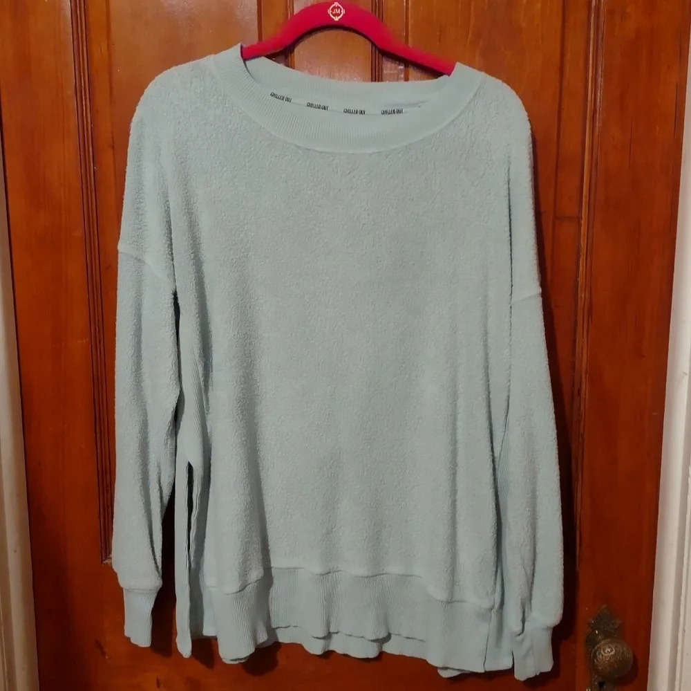 Light Mint Green Aerie Chilled Out Crewneck